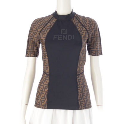 Fendi Zucca Logo Stretch Top Brown Black 38