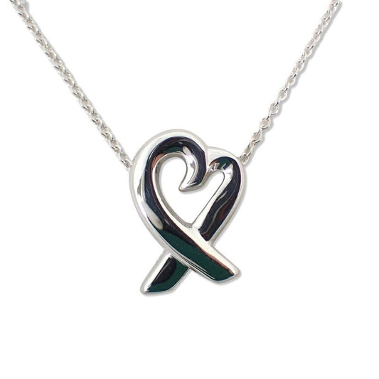 Tiffany & Co 925 Loving Heart Pendant Necklace J100-4