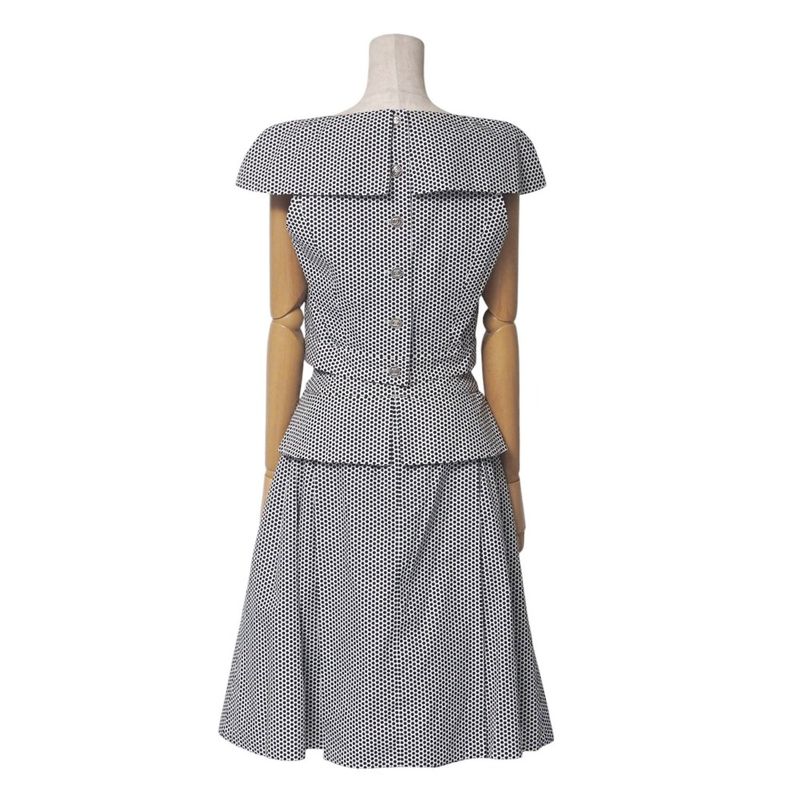 Chanel Setup Size 38 P60 CC Logo Coco Mark Button Short Sleeves Blouse Full