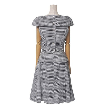 Chanel Setup Size 38 P60 CC Logo Coco Mark Button Short Sleeves Blouse Full