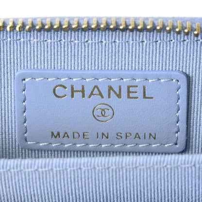 Chanel Coin Case Classic ZIP COIN Purse Light Blue