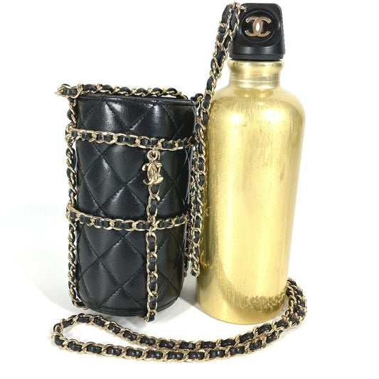 Chanel Shoulder Bag CC Logo Chain With Case As1324 Leather Black
