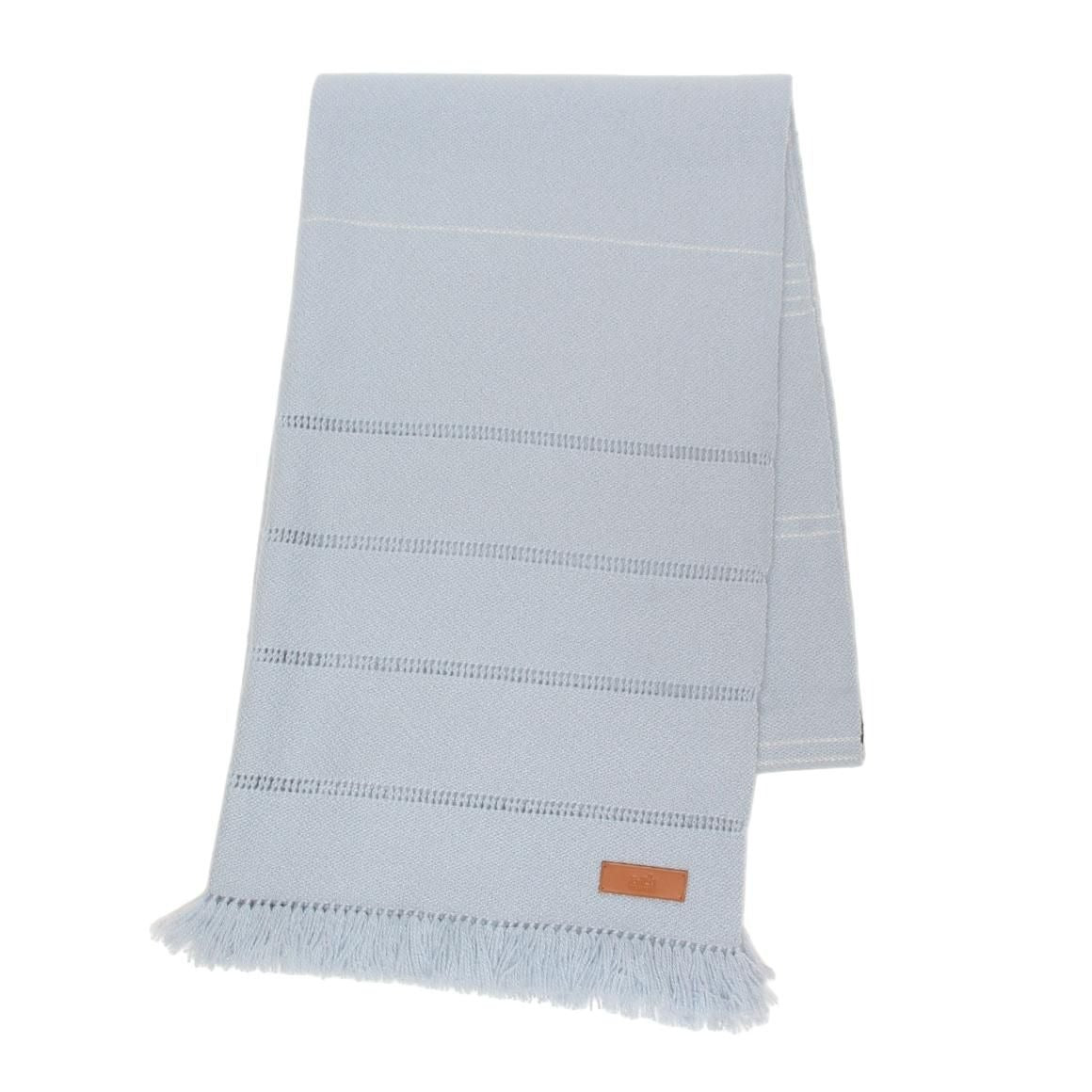 Hermes Shawl Cashmere Joule Blue Size Details — view 2