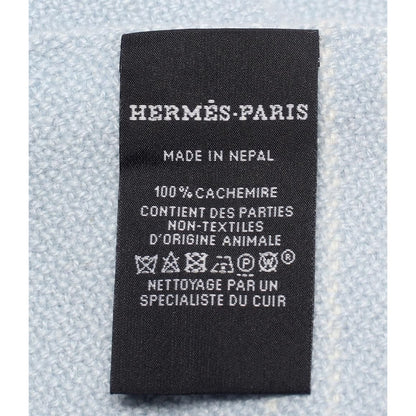Hermes Shawl Cashmere Joule Blue Size Details — view 4