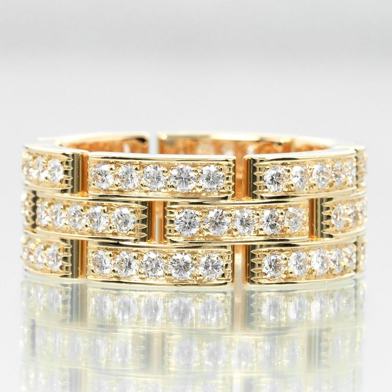 Cartier Maillon Panther 3-row 18K Yellow Gold And Fully Paved With Diamonds