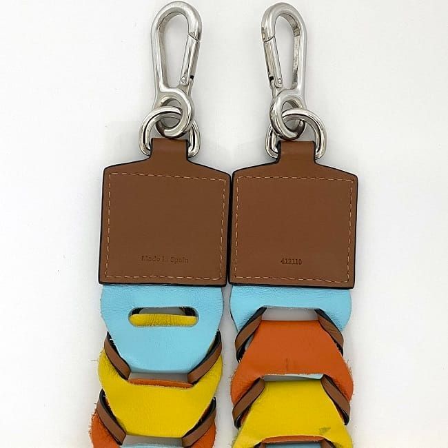 Loewe Shoulder Strap Ec22874 Brown Yellow Orange