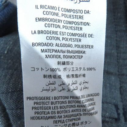 Gucci 521009) 100% Cotton Webline GG Logo Button Rabbit Embroidered Denim