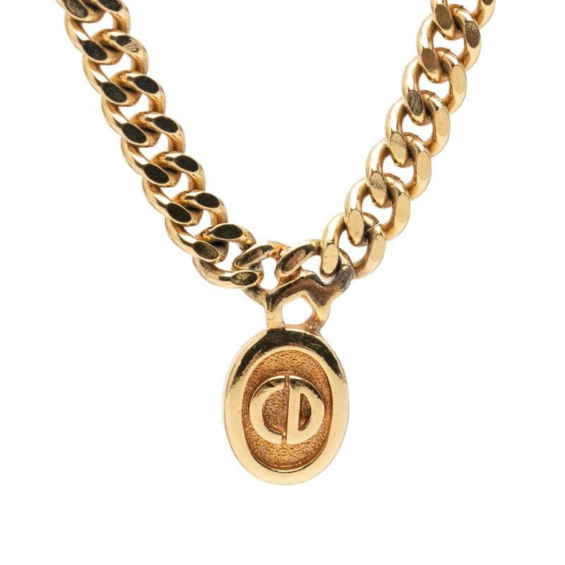 Dior Cdlogo Chain Necklace Gold Plated
