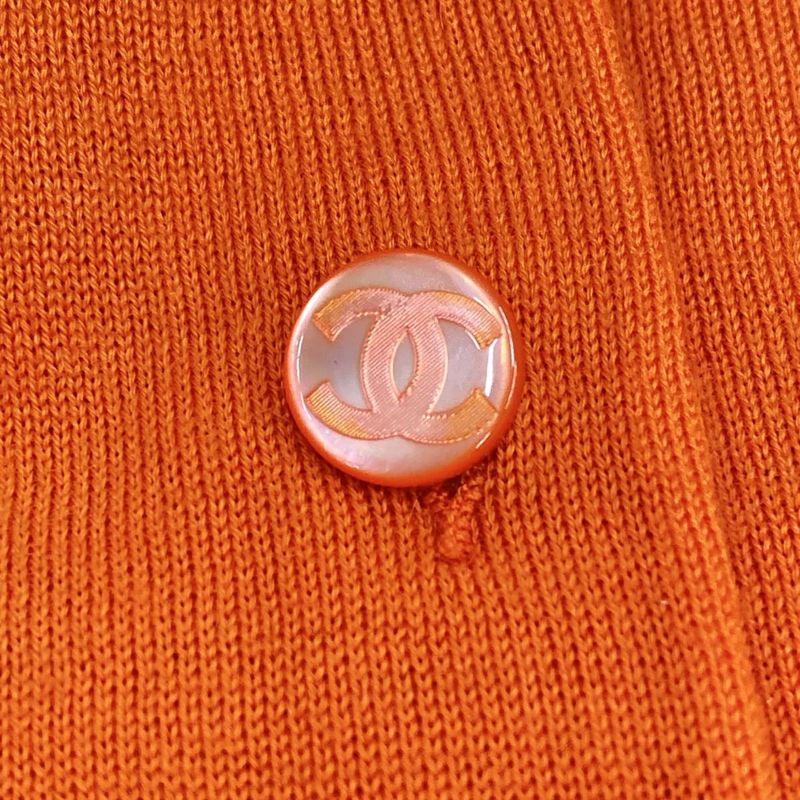 Chanel Cardigan Size 42 L Women - P17936 Orange Cashmere