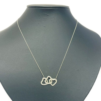 Tiffany & Co Silver Triple Loving Heart Necklace 3.7 g 925 Engraved