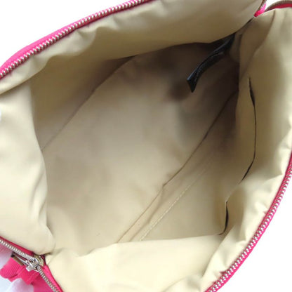 Hermes Bolide Pouch MM Hibiscus H Logo Embroidery Leather Use 100% Cotton