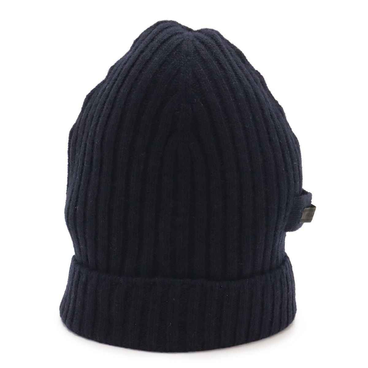 Prada Knit Cap Hat 100% Wool Dark Navy Blue M