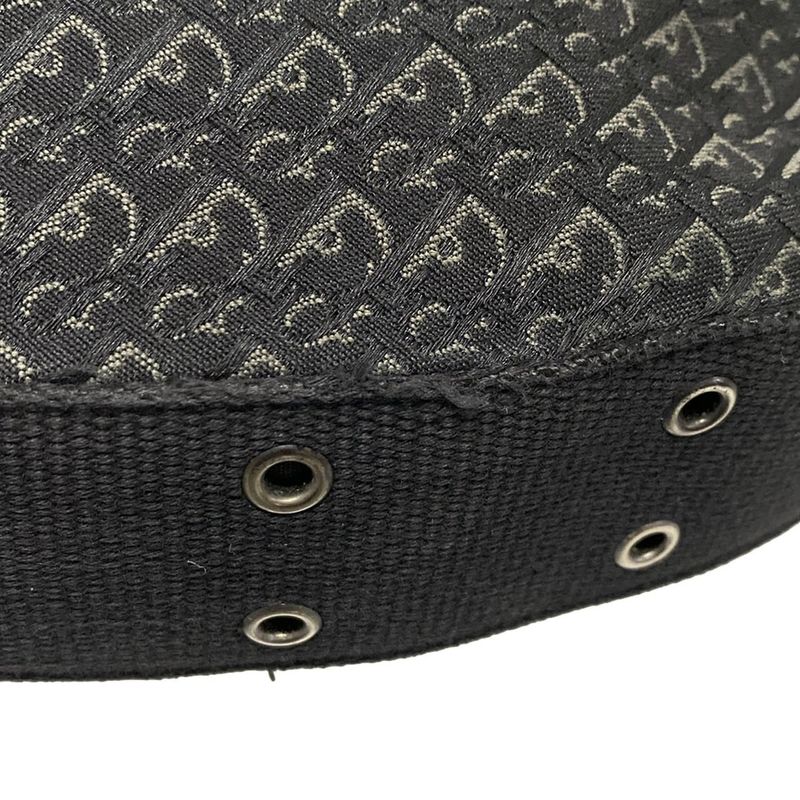 Dior/christian Dior Shoulder Bag Street Chictrotter Black And Gray Leather