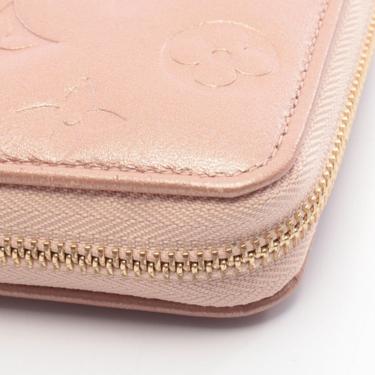 Louis Vuitton Round Wallet Zippy Coussin Rose Gold Leather Pink — view 7