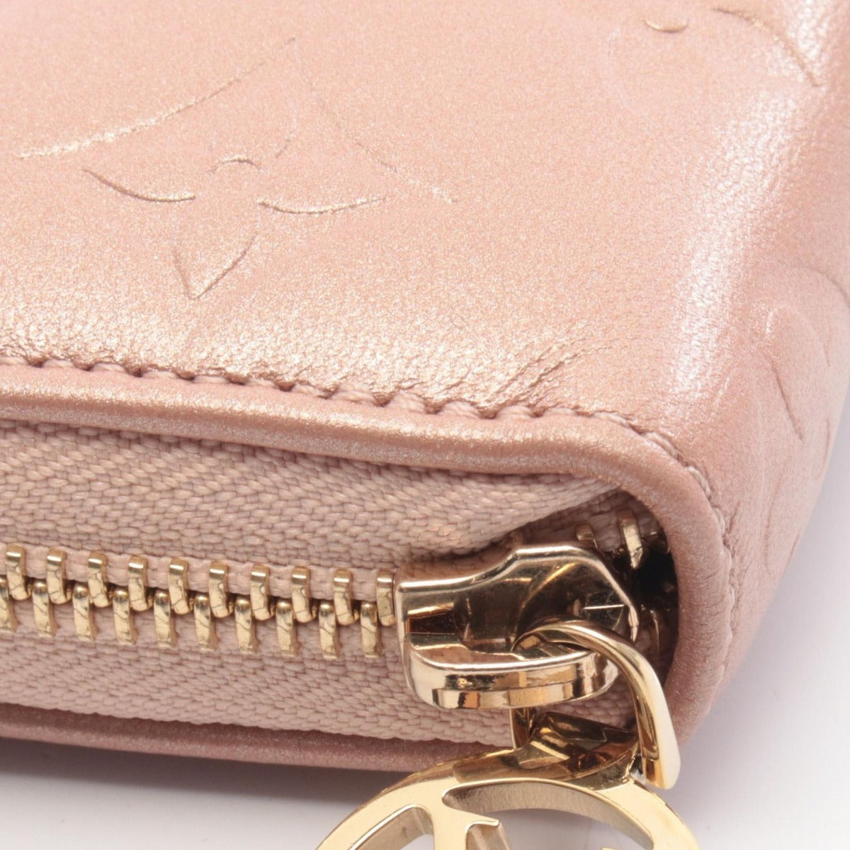 Louis Vuitton Round Wallet Zippy Coussin Rose Gold Leather Pink — view 8
