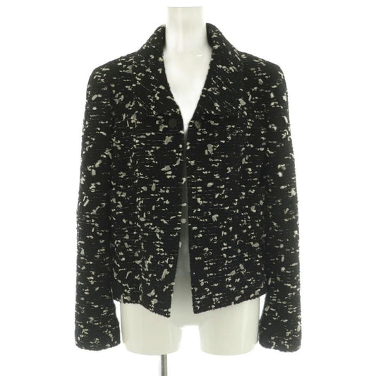 Chanel Tweed Jacket Outer Wool 40 Black