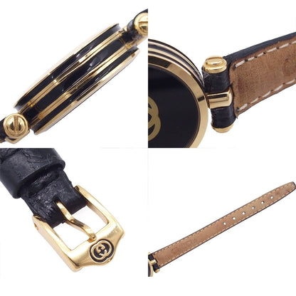 Gucci Sherry Line Black SS Leather Vintage Watch — view 8