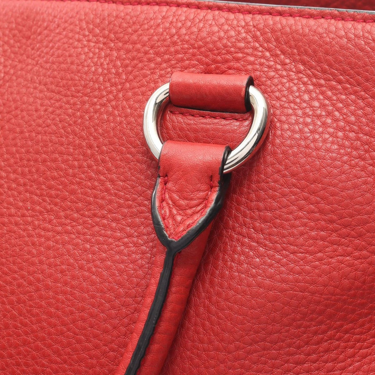 Prada Handbag Vitello Daino Red Leather 2-Way Hand B — view 7