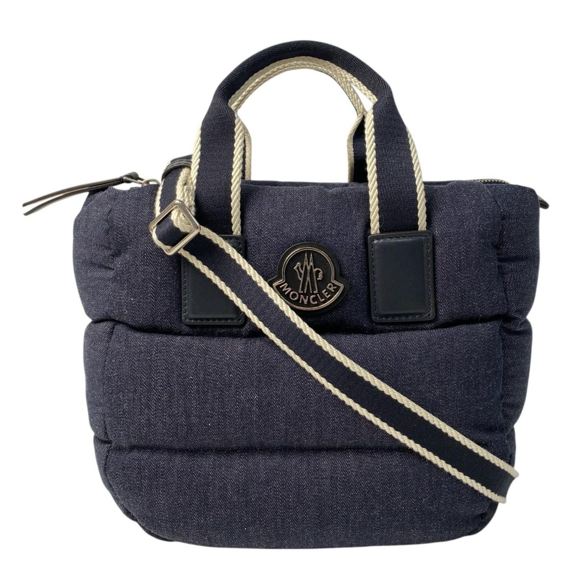 Moncler Mini Color Dog 2-Way Shoulder Bag Denim Down