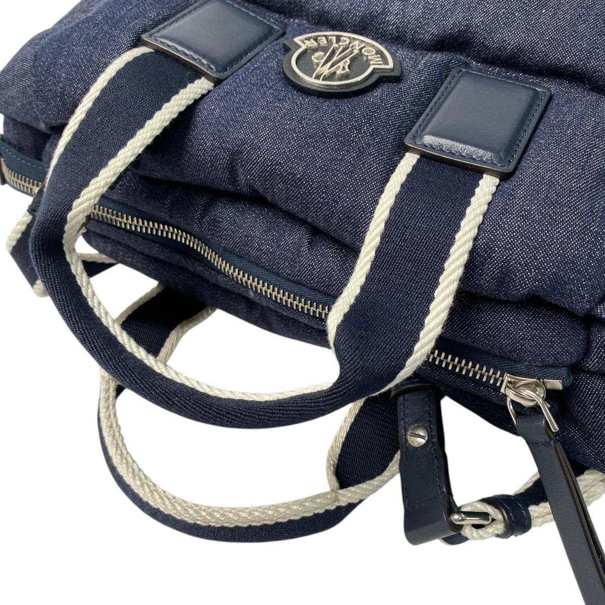Moncler Mini Color Dog 2-Way Shoulder Bag Denim Down — view 7
