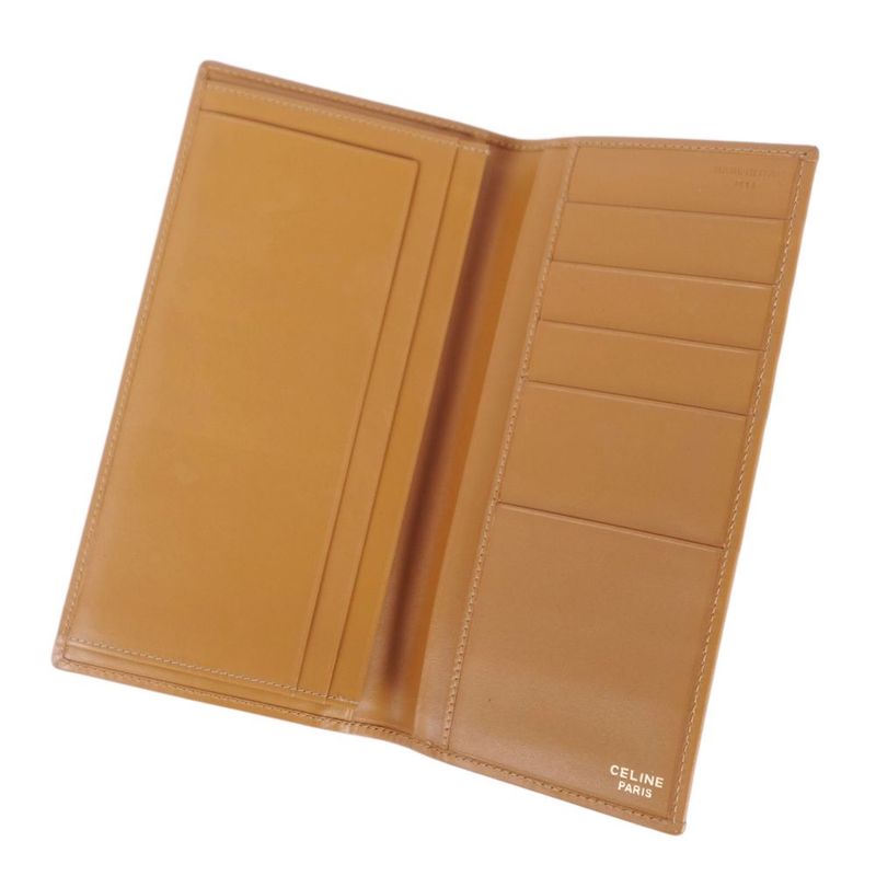 Vintage Celine Wallet Long Wallet Macadam Pattern Leather Women's Made In Italy
