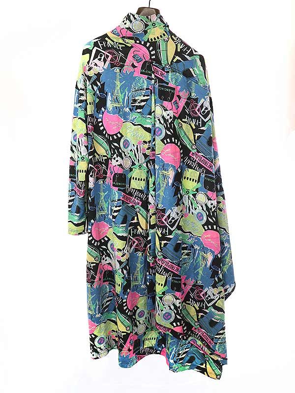 Balenciaga 20ss City Print Cotton Dress Mix XS