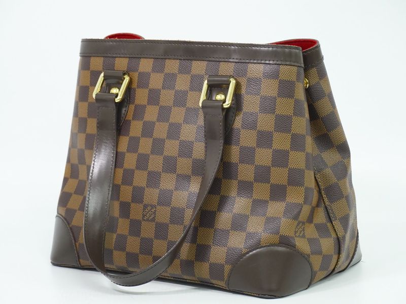 Authentic Louis Vuitton LV Hampstead PM Damier Ebène Tote Handbag Brown N51205