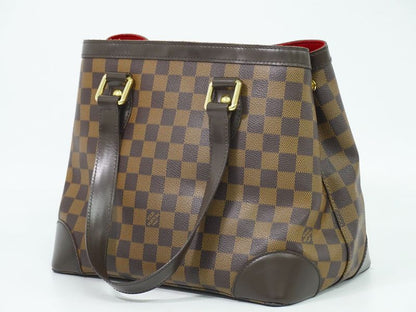Authentic Louis Vuitton LV Hampstead PM Damier Ebène Tote Handbag Brown N51205