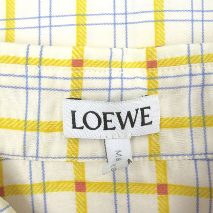 LOEWE 22SS H526y05w76 Silk Cotton Anagram Stamped Long Sleeve Shirt White