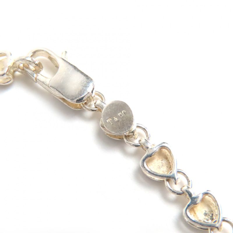 Tiffany & Co Puff Heart Necklace Accessory Sv925 Silver Weight 16.0g Ladies