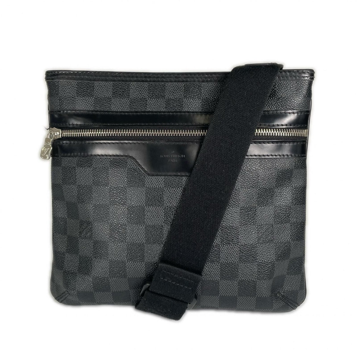 Louis Vuitton Thomas Damier Graphite Leather Black Shoulder Bag