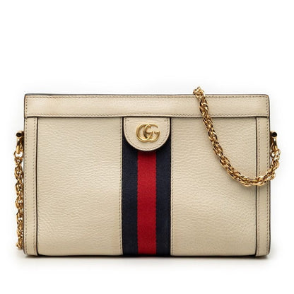 Gucci Ophidia Sherry Line Chain Crossbody Bag Beige Multicolor