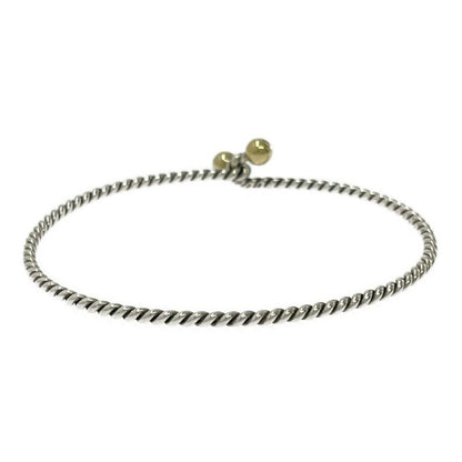 Tiffany & Co Silver Hook and Eye Twisted Bracelet 6.4g 925 750 Engraved 448912