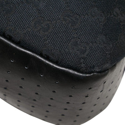 Gucci GG Canvas 153238 Navy Black Canvas Leather Women's Gucci