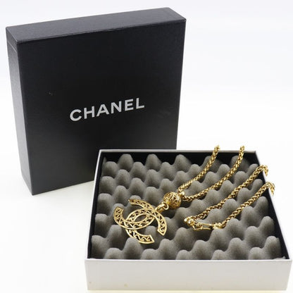 Chanel Coco Mark Vintage Pendant Gold Plated 96A Ladies 83.4g Necklace