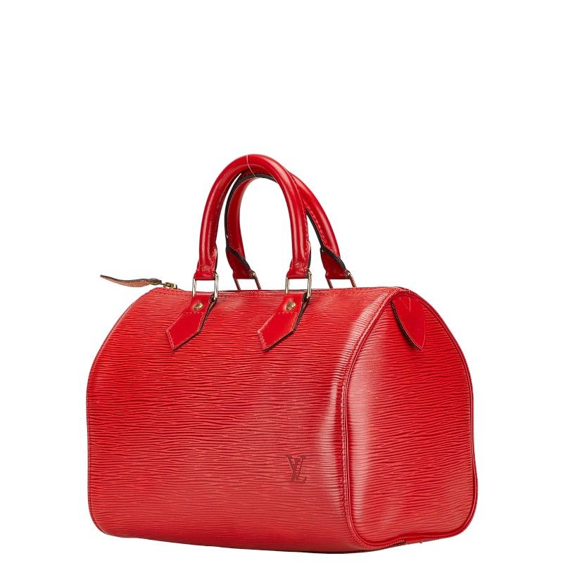 Louis Vuitton Epi Speedy 25 Handbag Mini Boston Bag M59237 Castilian Red