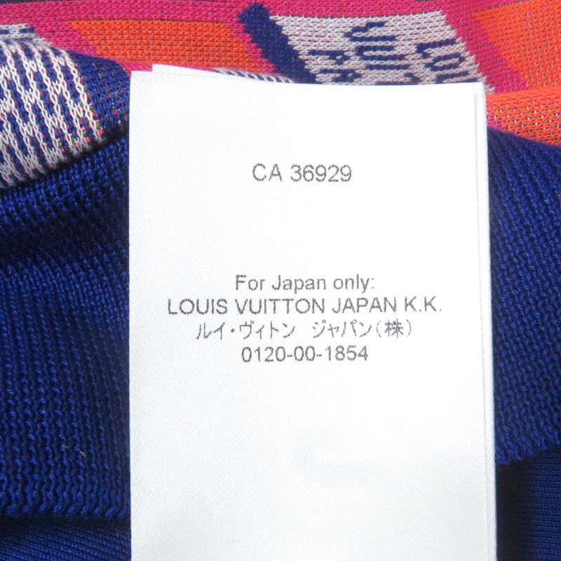 Louis Vuitton 2022 100% Cotton Diamond Damier Allover Knit Sweatshirt Orange L