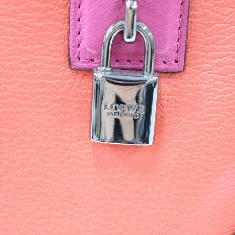 Loewe Amazona 28 Mini Boston Leather Bag 352.35aa03 Orange