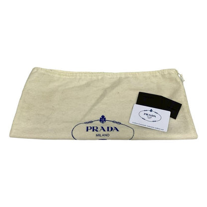 Prada Logo Hardware Ribbon Motif Leather Gathered