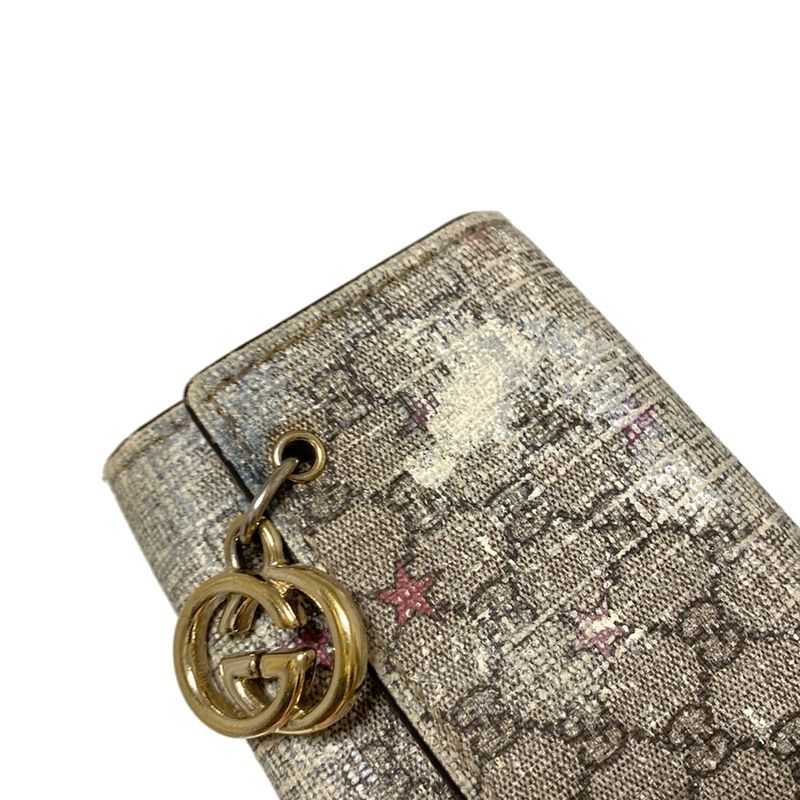 Gucci Key Case Ggearrings 212111 Dark Gray X Black X Multi 6 Hooks