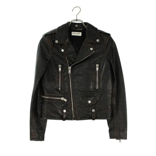Saint Laurent Paris Y5 Rd2 Back Print Vintage Processing Rider Leather