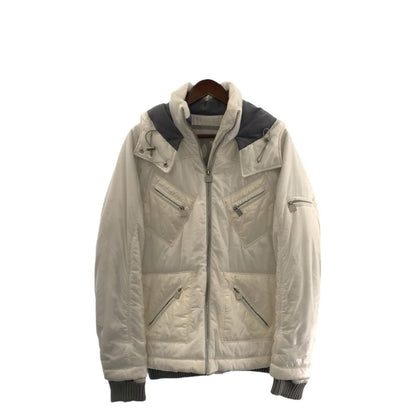 Chanel CC Logo 44 White Gray Silver Nylon Down Jacket