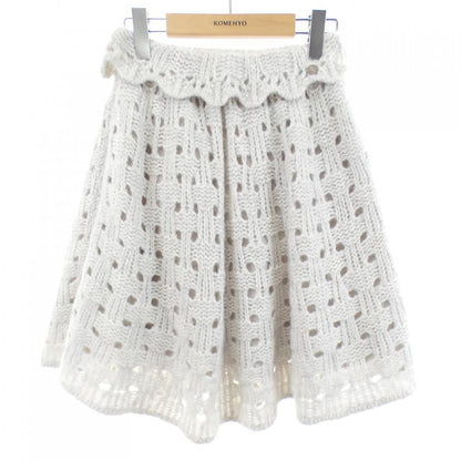 Chanel Skirt White 34 Gray Transparency