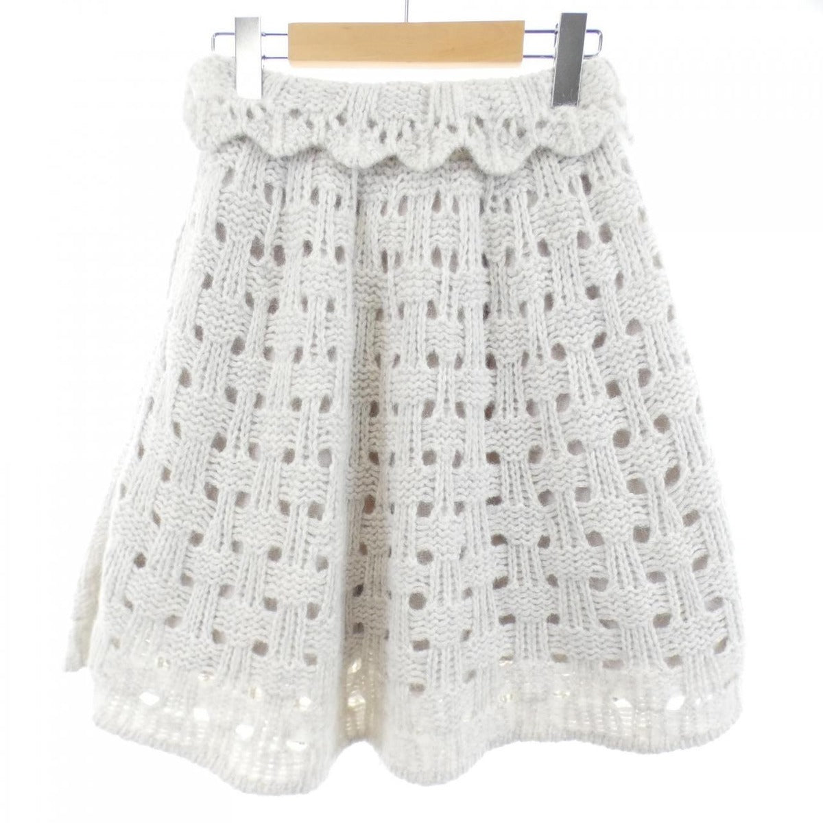 Chanel Skirt White 34 Gray Transparency — view 2
