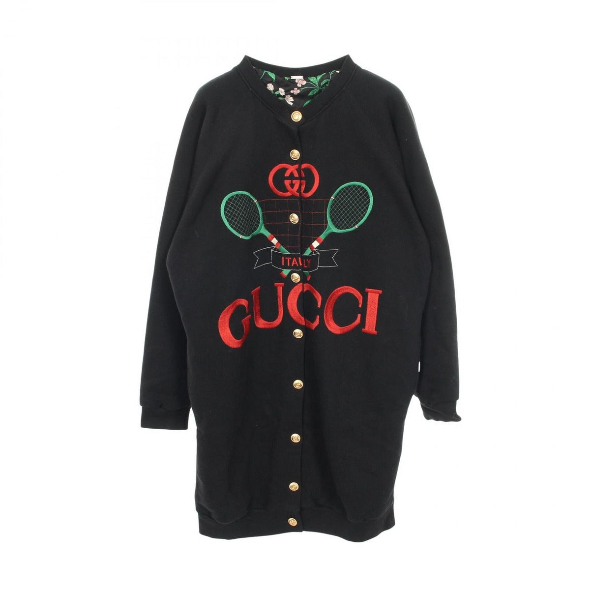 Gucci Cardigan Tennis Cotton Black Green. Red