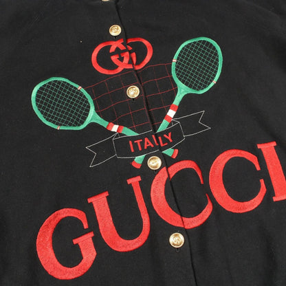 Gucci Cardigan Tennis Cotton Black Green. Red — view 13