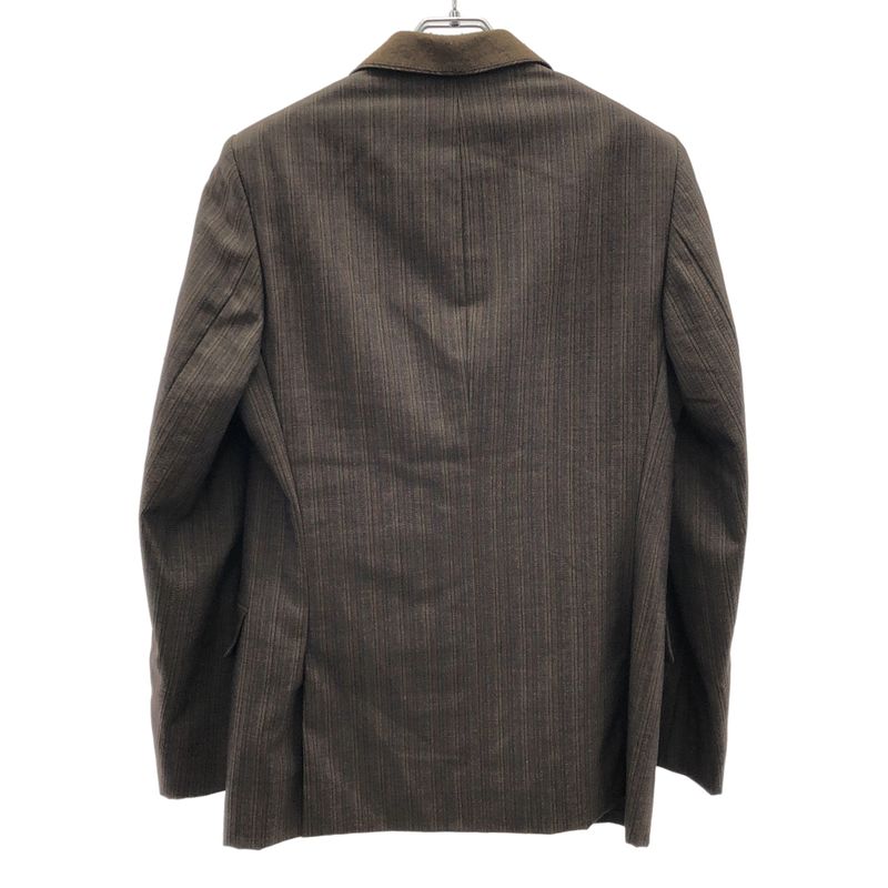 Prada Multi-Stripe 2b Tailored Jacket Brown 48