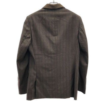 Prada Multi-Stripe 2b Tailored Jacket Brown 48