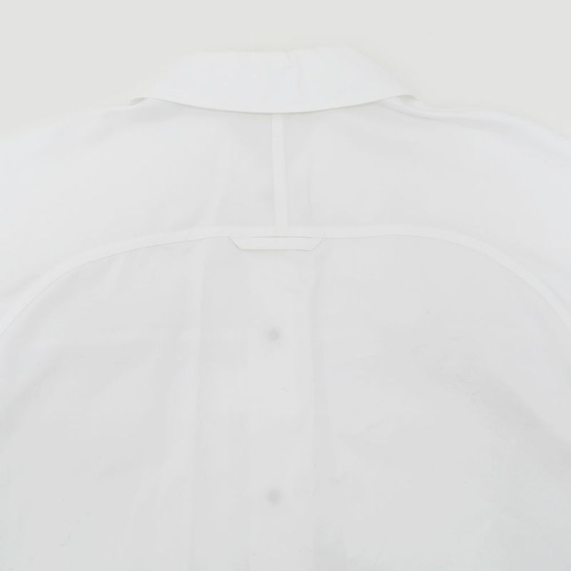 Hermes Shirt Cru De Sel White 36 Size Cotton Long Sleeve Women's