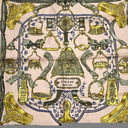 Hermes Scarf - Pink X Light Grey X Multi Etriers